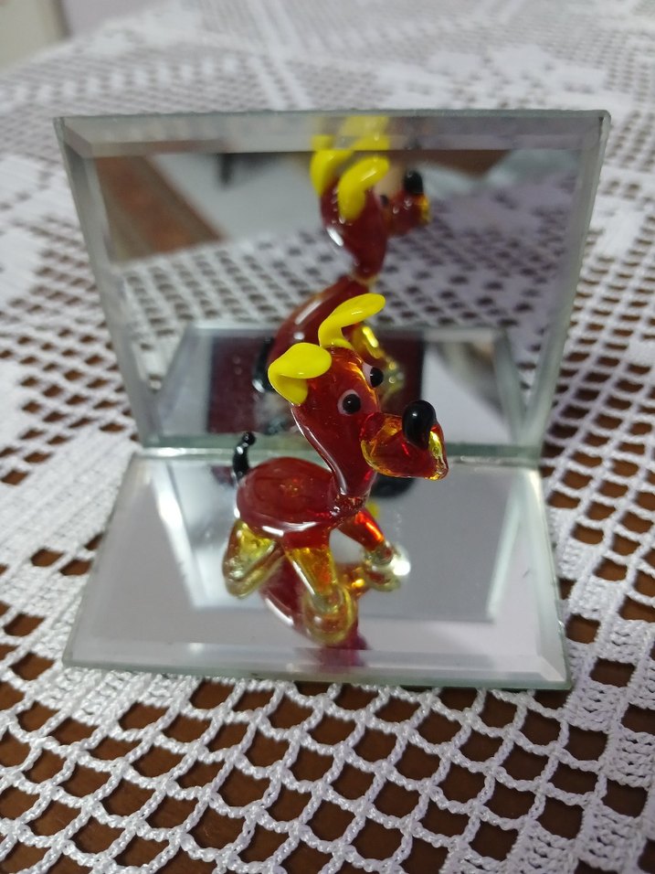 el yapımı cam köpek - Görsel 4