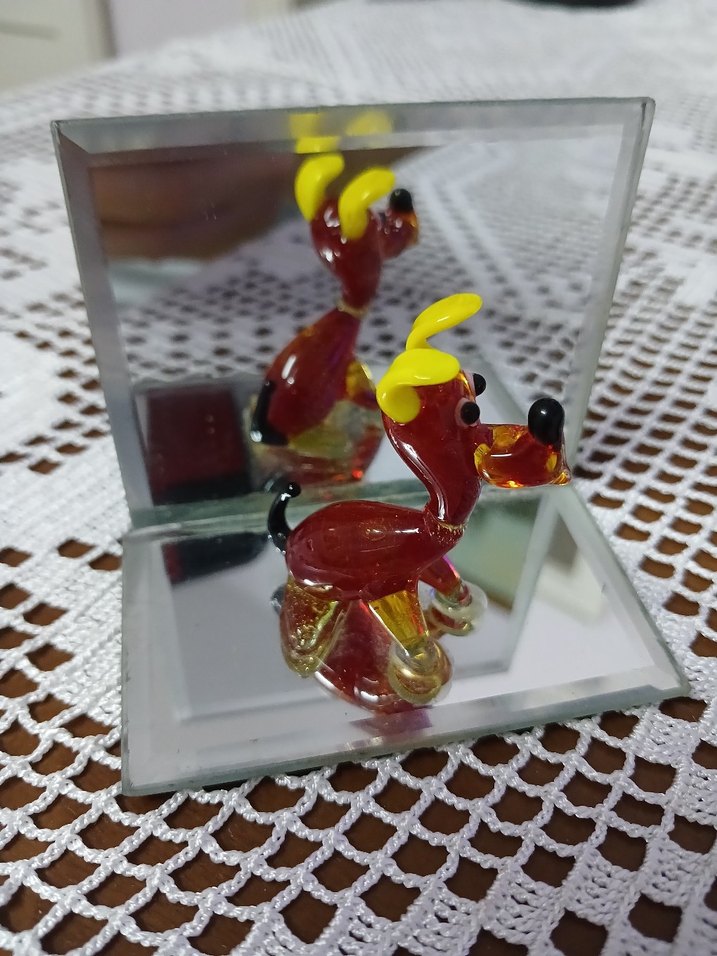 el yapımı cam köpek - Görsel 2