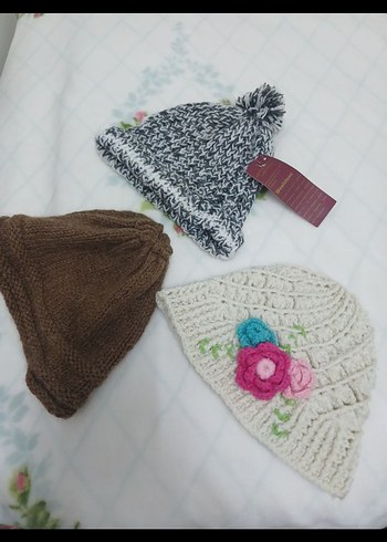 Renkli Örgü Kadın Bere - Görsel 2