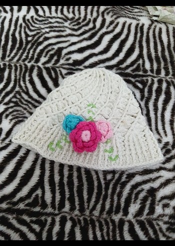 Renkli Örgü Kadın Bere - Görsel 4