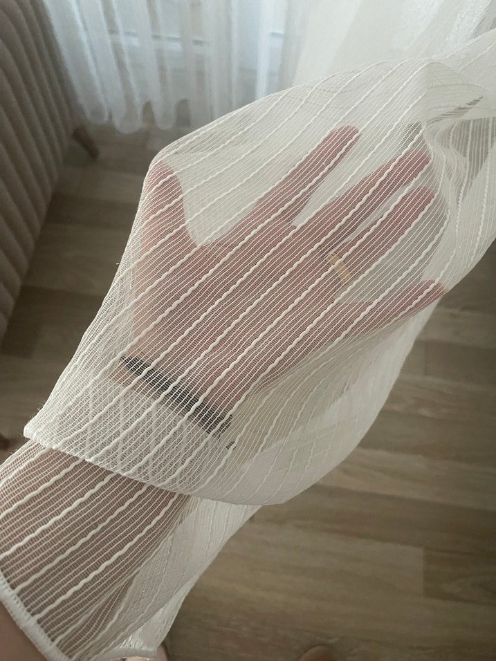 Bej Gri Çizgili Modern Perde - Görsel 4