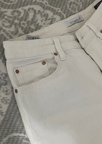 Mavi Jeans Mavi Beyaz Denim Jean Straight Leg