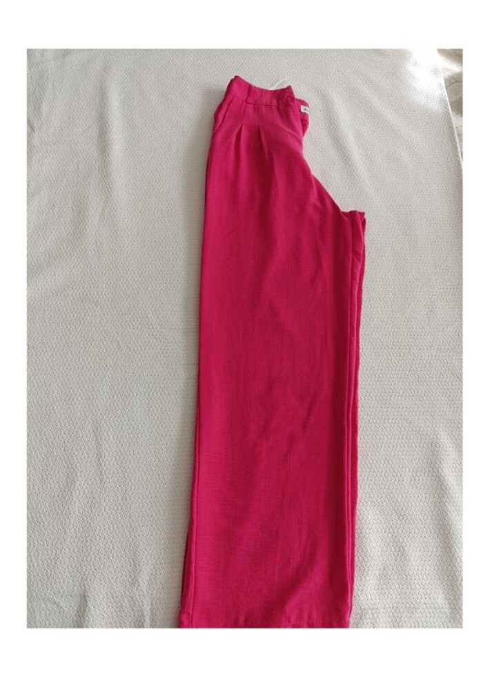 Pembe salaş pantolon yazlık  - Görsel 4
