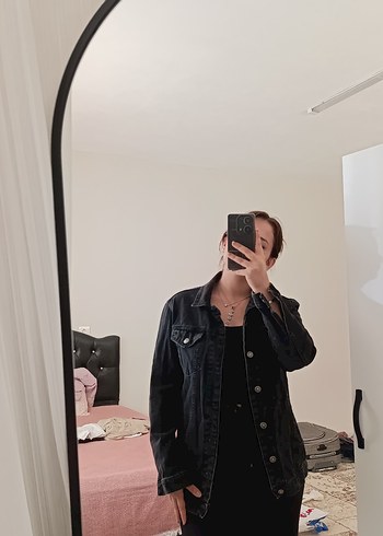 Kadın Siyah Denim Ceket