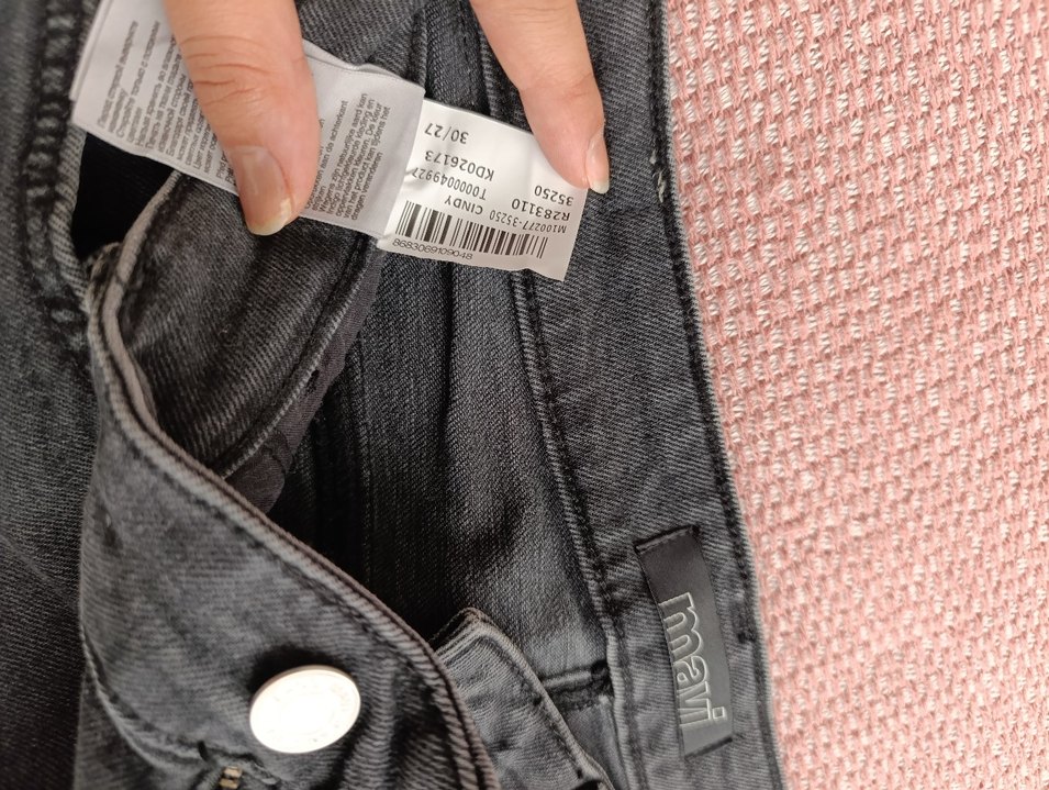 Gri Bol Kesim Kadın Denim Jean - Görsel 2