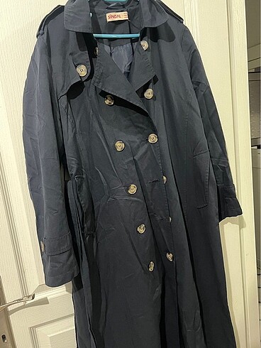 Lacivert Oversize Trençkot