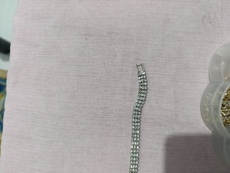 Gri Payetli Vintage Bileklik - Görsel 4