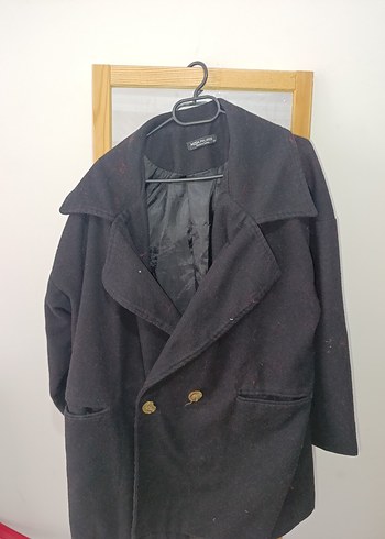 Siyah Çift Düğmeli Kaban - Görsel 4