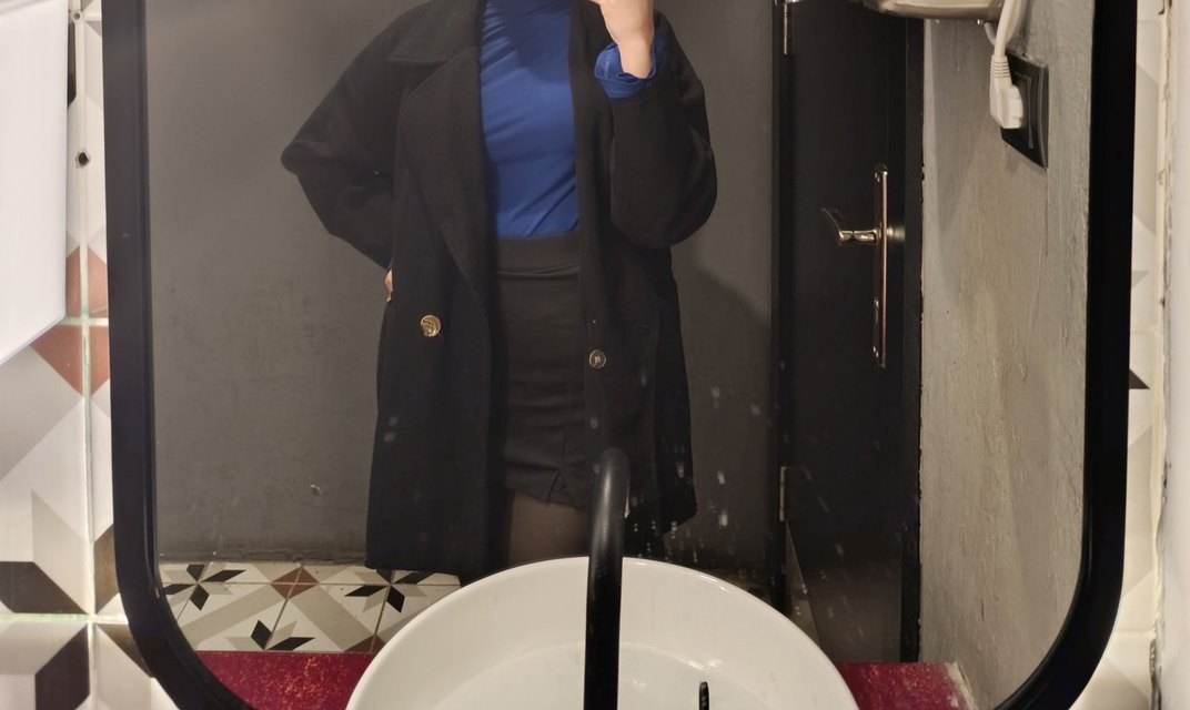 Siyah Çift Düğmeli Kaban - Görsel 2