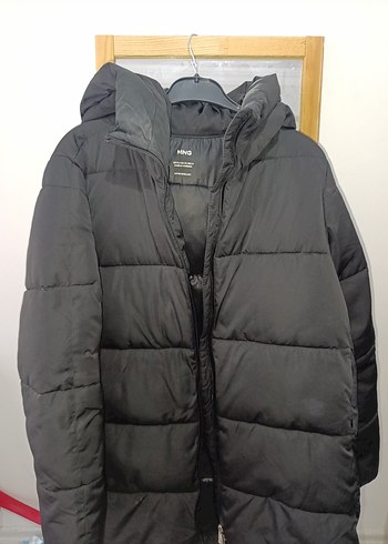 Siyah Kadın Midi Kışlık Fermuarlı Mont - Görsel 7