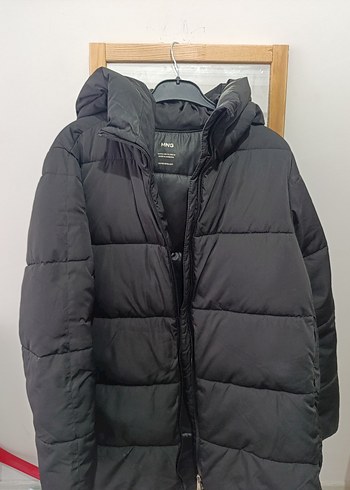 Siyah Kadın Midi Kışlık Fermuarlı Mont - Görsel 3