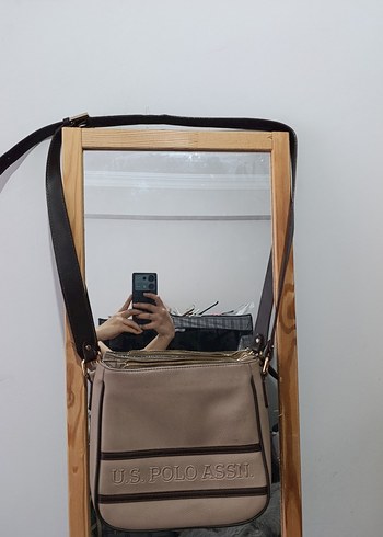 Bej Deri Kadın Omuz Çantası U.S. Polo Assn. - Görsel 3