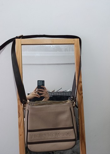 Bej Deri Kadın Omuz Çantası U.S. Polo Assn. - Görsel 2