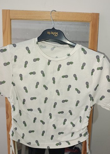 Ananas Desenli Kısa Kollu  Tişört - Görsel 3