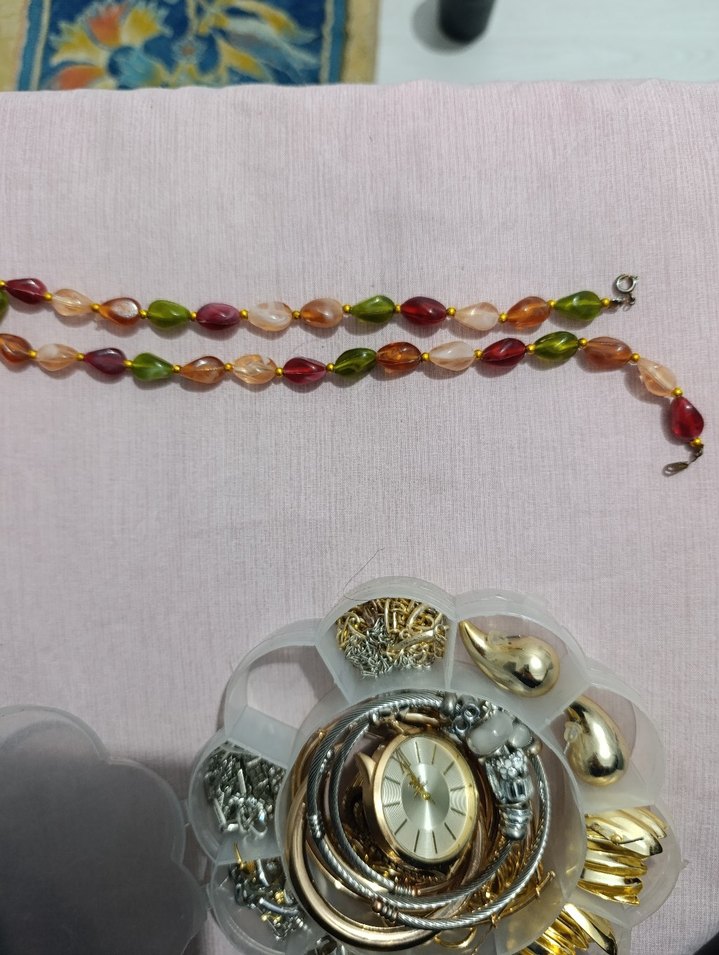 Uzun Renkli Boncuklu Bohem Kadın Kolye - Görsel 4