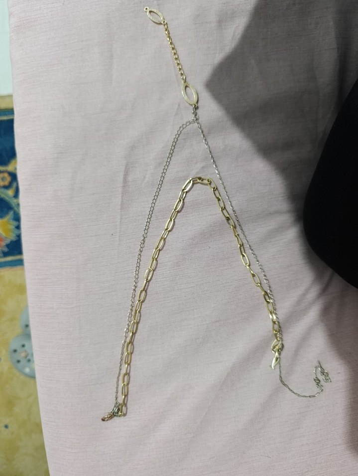 Zincir Detaylı Altın Renk Kadın Vücut Zinciri - Görsel 2