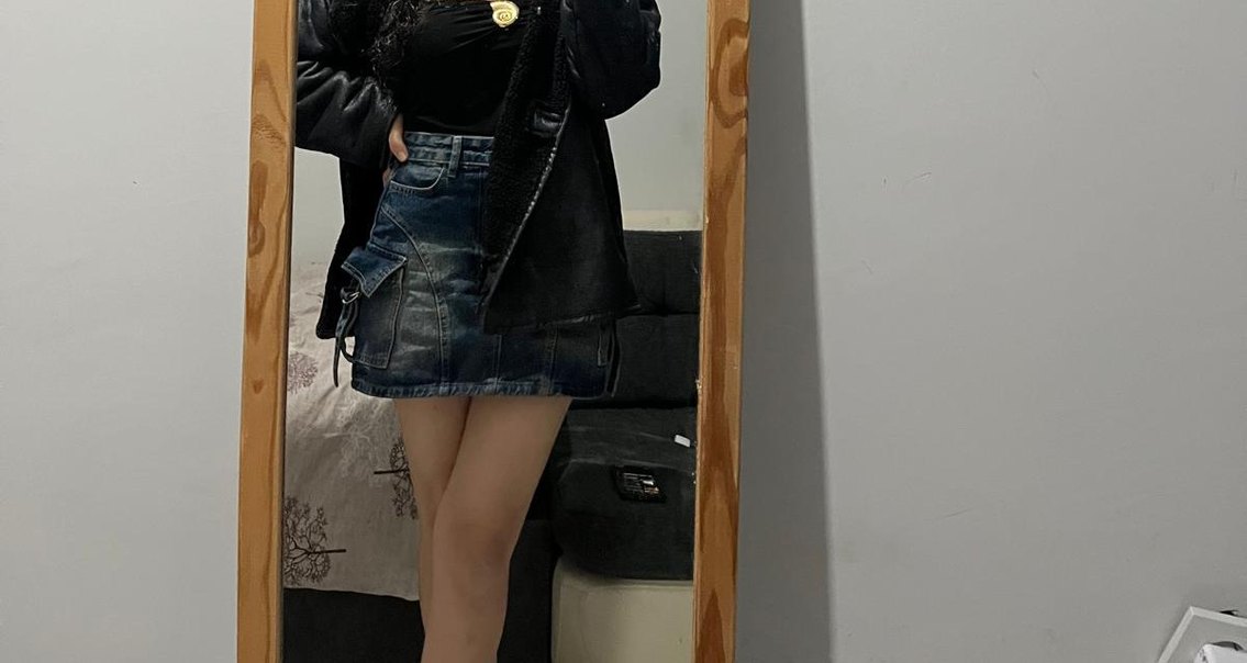 Kemer Detaylı Lacivert Denim Mini Etek - Görsel 2