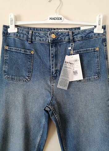 32 Beden mavi Renk Koton jean