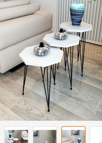 üçlü zigon sehpa ve orta sehpa - Görsel 3