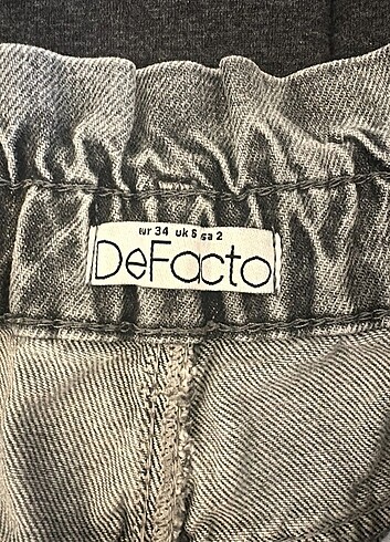 Defacto gri kot şort
