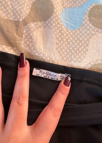 Siyah Straplez Uzun Kollu Kadın Elbise - Görsel 3