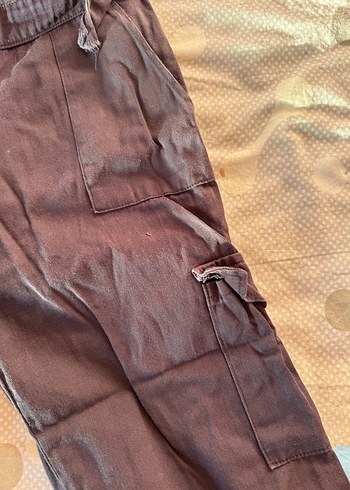 Kahverengi Askılı Midi Kot Tulum - Görsel 2