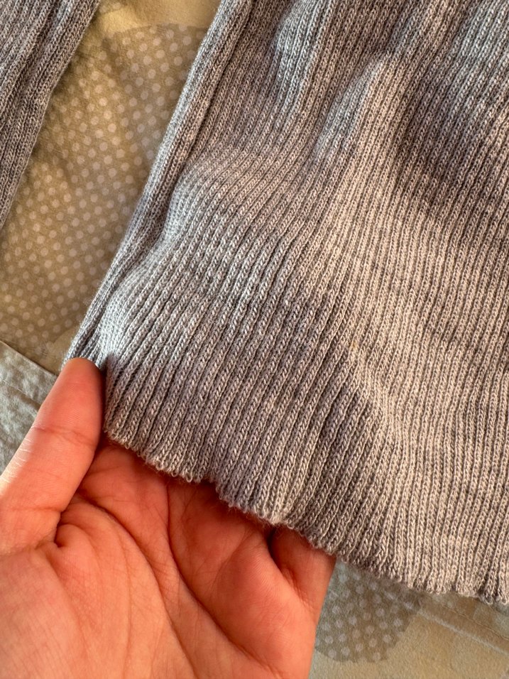 Gri Kadın Boğazlı Triko Kazak - Görsel 5