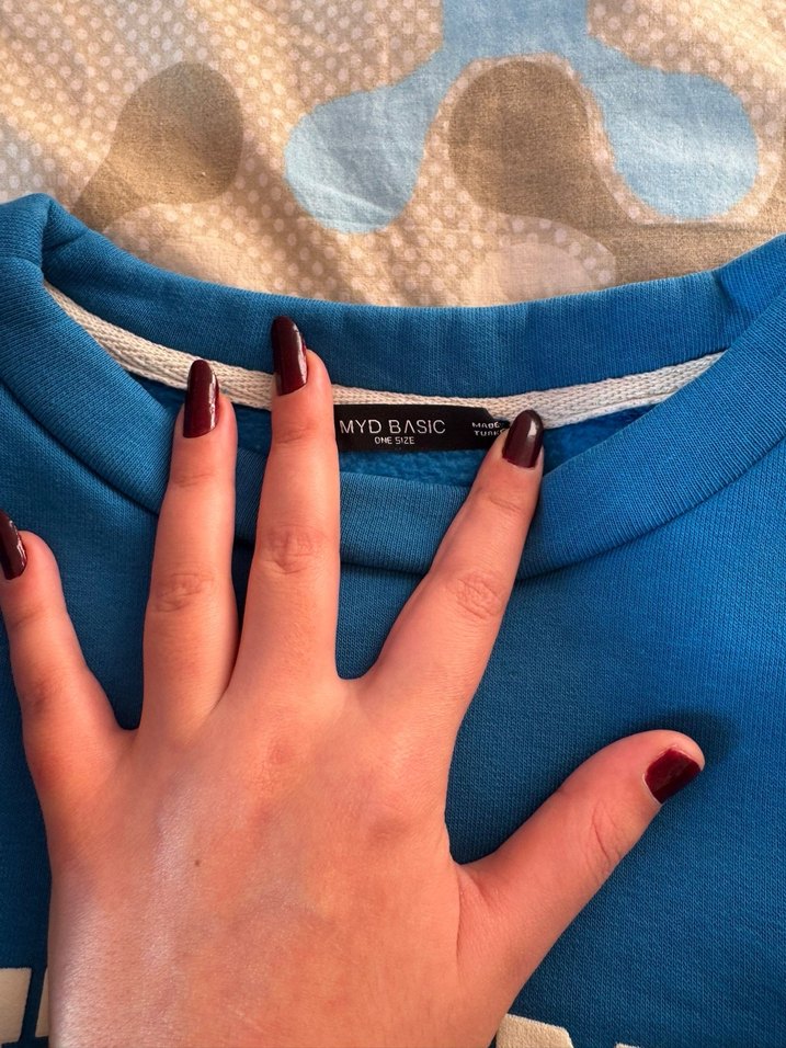 Mavi Baskılı uzun Kollu Sweatshirt - Görsel 3