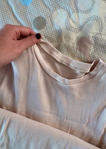 Bej Uzun Kollu Keten Elbise - Görsel 5