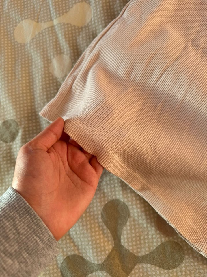 Bej Uzun Kollu Keten Elbise - Görsel 4