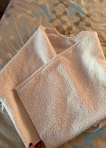 Beyaz Rahat Kesim Kadın Triko Kazak - Görsel 5