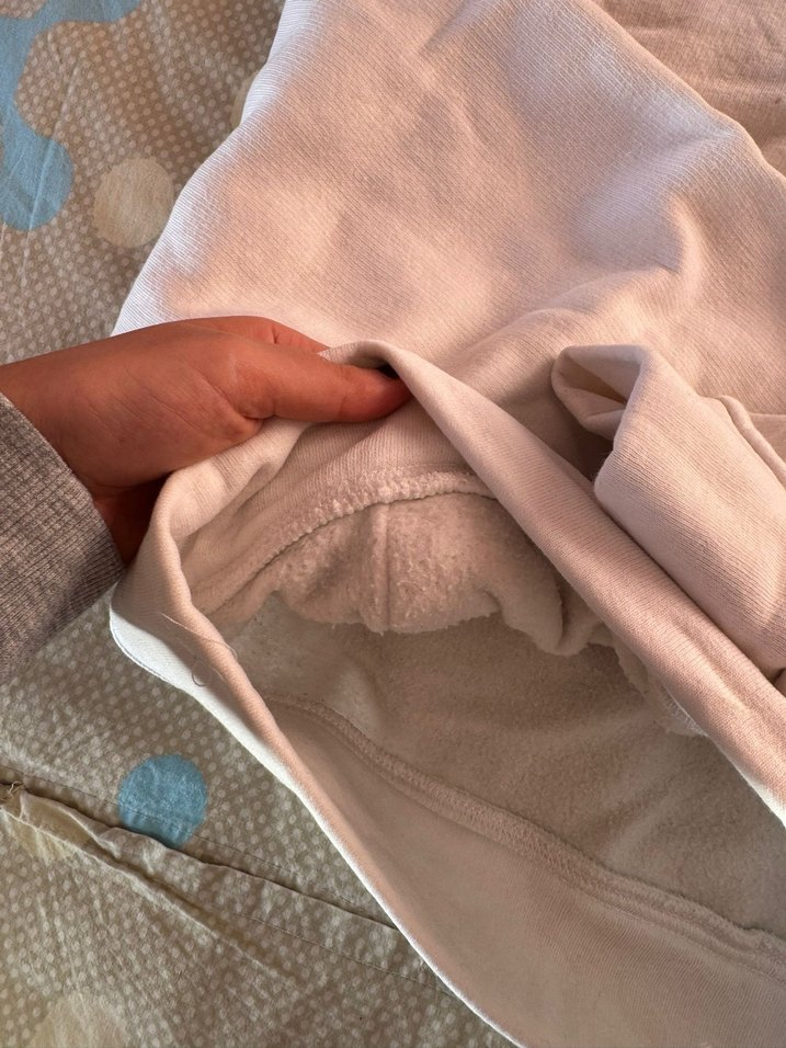 Kadın beyaz Kapüşonlu Sweatshirt - Görsel 4