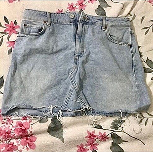 m Beden mavi Renk Mango mini kot etek ????