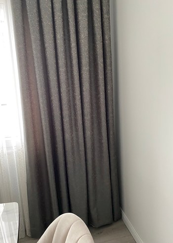 Modern Klasik Gri Düz Perde - Görsel 3