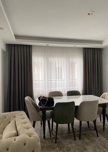 Modern Klasik Gri Düz Perde - Görsel 6