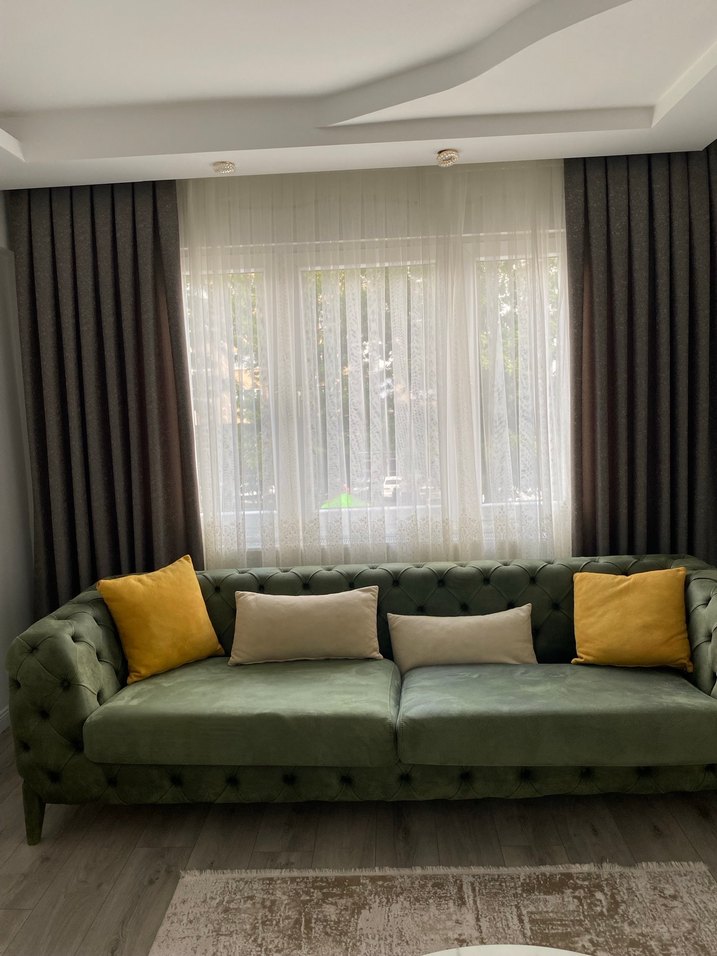 Modern Klasik Gri Düz Perde - Görsel 5