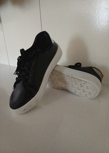 Siyah Minimalist çocuk Spor Ayakkabı - Görsel 3