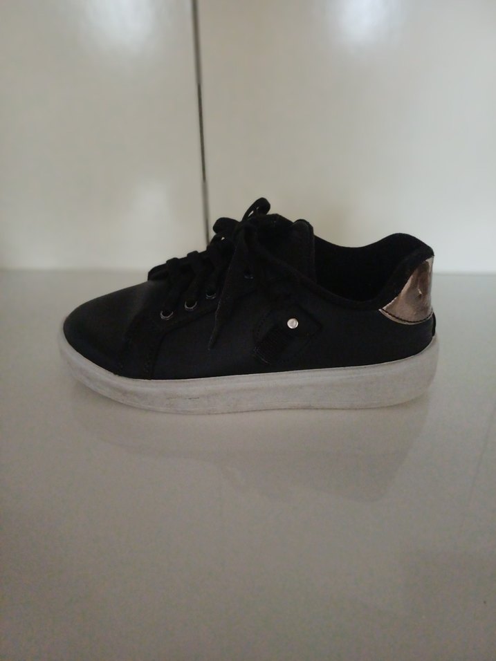 Siyah Minimalist çocuk Spor Ayakkabı - Görsel 4