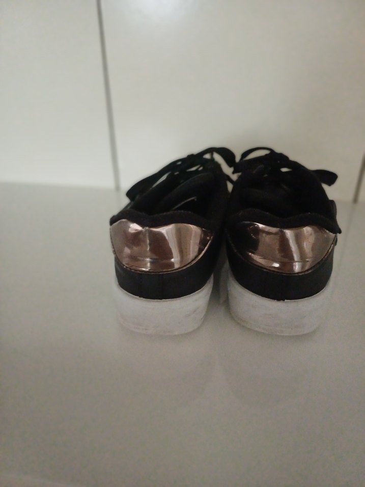 Siyah Minimalist çocuk Spor Ayakkabı - Görsel 2