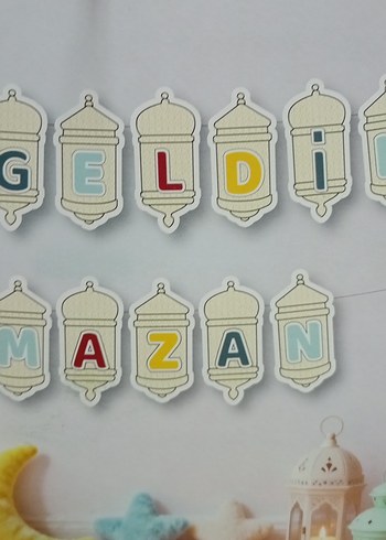 Çocuklar için Ramazan Bannerı Çok Renkli - Görsel 3