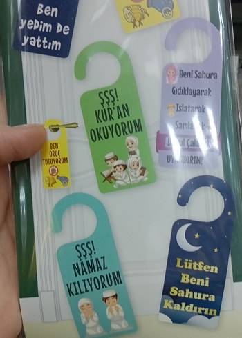 Çocuklar için Kapı Kolu Askısı Seti - Görsel 2