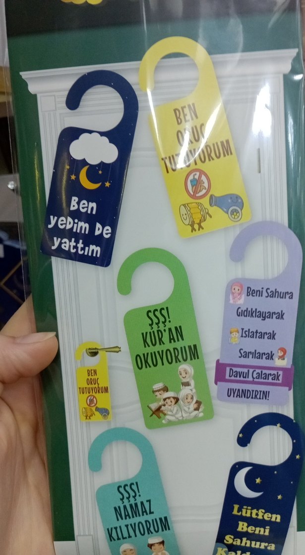Çocuklar için Kapı Kolu Askısı Seti - Görsel 3