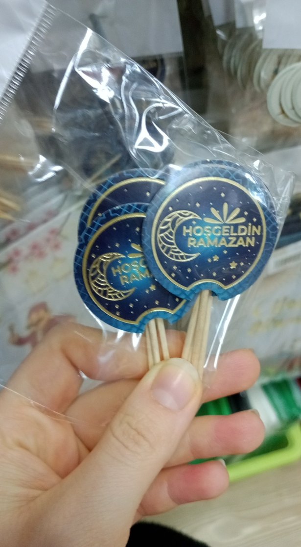 Mavi Parlak Hoşgeldin Ramazan Kürdan - Görsel 2