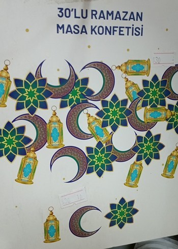 30'lu Ramazan Masa Konfeti Seti - Görsel 2