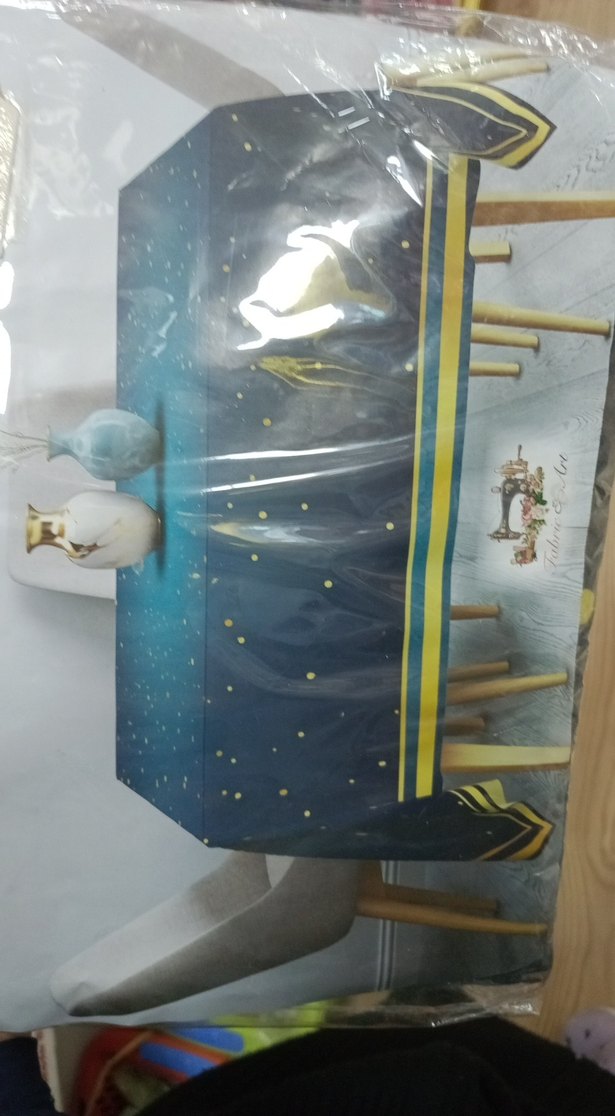 Ramazan lacivert masa örtüsü - Görsel 2