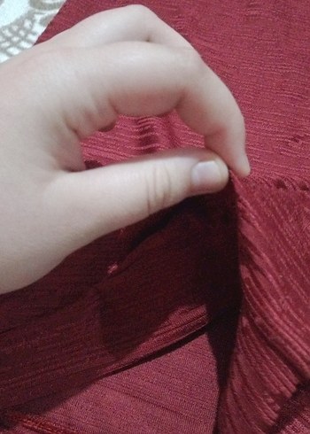 Kırmızı geniş Yaka Uzun Kollu Triko Kazak - Görsel 3