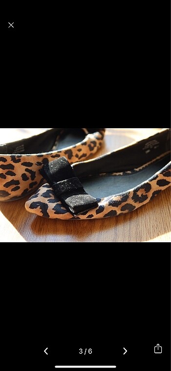 38 Beden Topshop Leopar Kadife Babet
