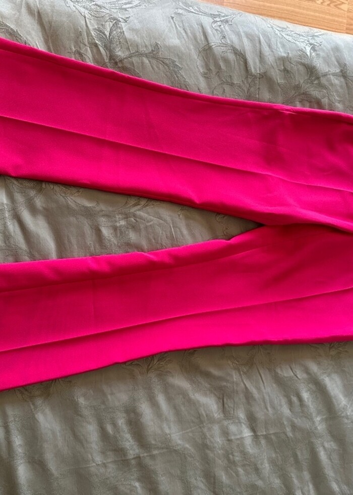 Etiketli Zara Fuşya Pembe Pantolon - Görsel 3