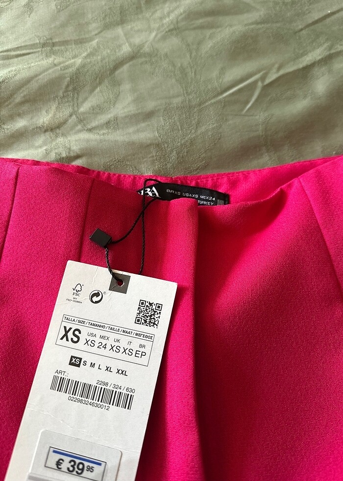 Etiketli Zara Fuşya Pembe Pantolon - Görsel 5