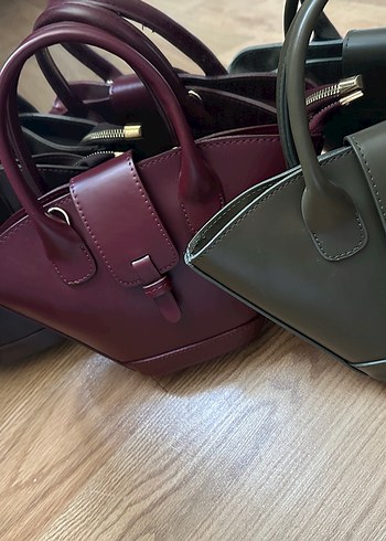 Zara Deri Klasik Kadın Çanta